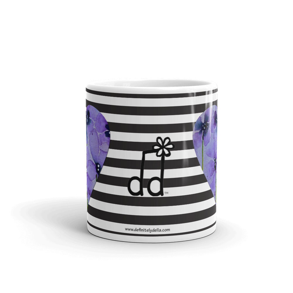 Purple Hearts and Paw Prints Mug – Amy's Coffee Mugs