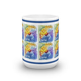 Watercolor Daisy Tile Mug