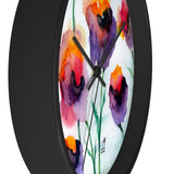 Wall clock - Large Floral Watercolor