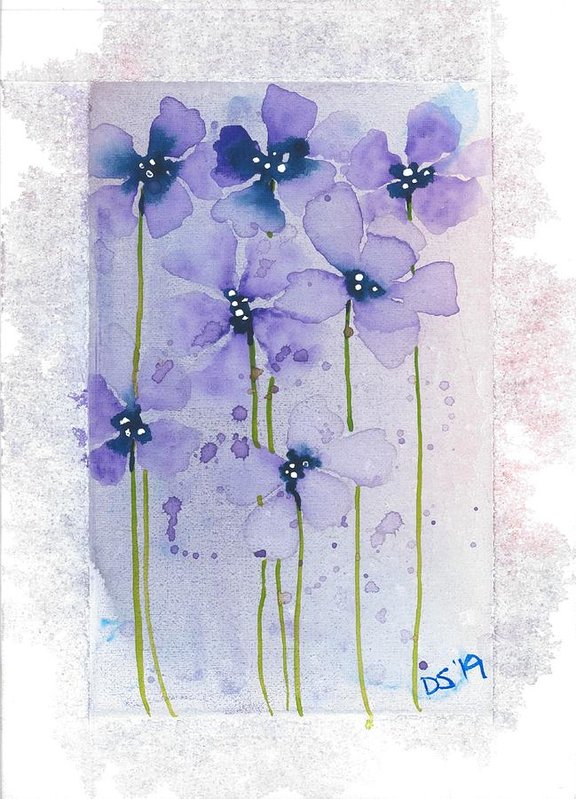 Purple Flowers - Art Print