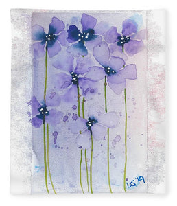 Purple Flowers - Blanket