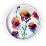 Wall clock - Large Floral Watercolor