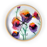 Wall clock - Large Floral Watercolor