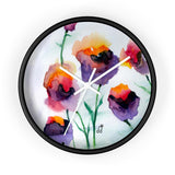 Wall clock - Large Floral Watercolor