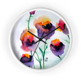 Wall clock - Large Floral Watercolor