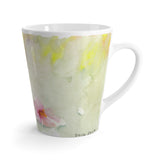 Pink Watercolor Flowers Latte Mug