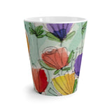 Doodle Flowers Latte Mug