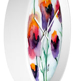 Wall clock - Large Floral Watercolor