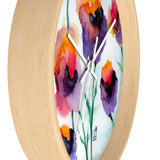 Wall clock - Large Floral Watercolor