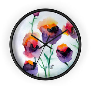 Wall clock - Large Floral Watercolor