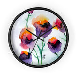 Wall clock - Large Floral Watercolor