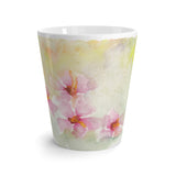 Pink Watercolor Flowers Latte Mug