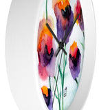 Wall clock - Large Floral Watercolor