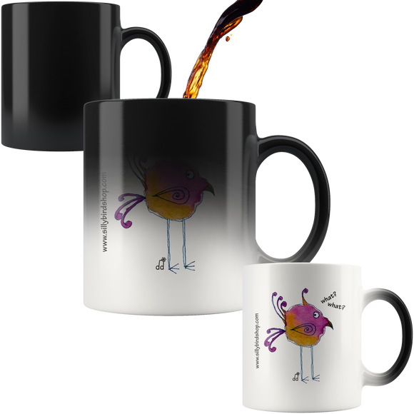 Silly Bird Glossy Magic Mug - What-What?