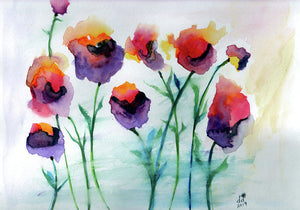 Large Floral Watercolor - Art Print