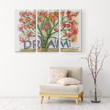 Dream Tree Dark - 3 piece canvas set