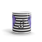 Purple Flowers Heart Mug