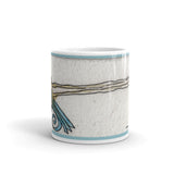 Silly Bird Mug - Blue and Yellow Bird (sideways)