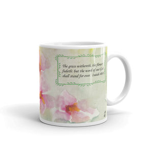 Pink Flower Mug with verse