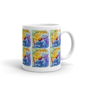 Watercolor Daisy Tile Mug