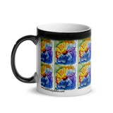 Watercolor Daisy Tiles - Glossy Magic Mug