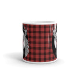 Face Paint Stag with Buffalo Plaid Mug