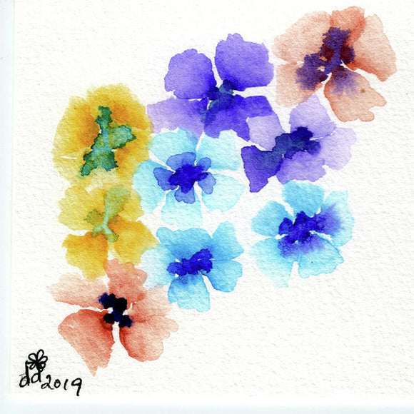 Multi Colored Flowers  - Art Print