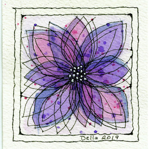 Pink And Purple Flower - Art Print