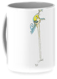 Silly Bird Blue And Yellow - Mug