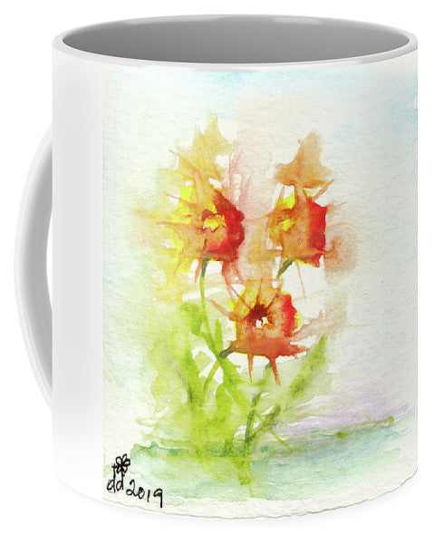 Warm Spikey Flowers - Mug